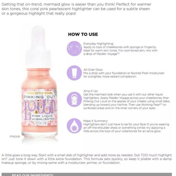 ❣️SALE$10 Perfectly Posh~PINKING OUT LOUD~pink liquid highlighter~New and Sealed - Picture 3 of 11